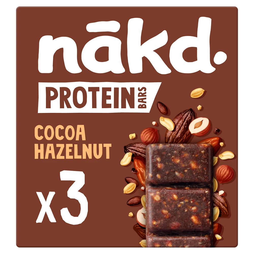nakd. Protein Cocoa Hazelnut Bars 3x45g