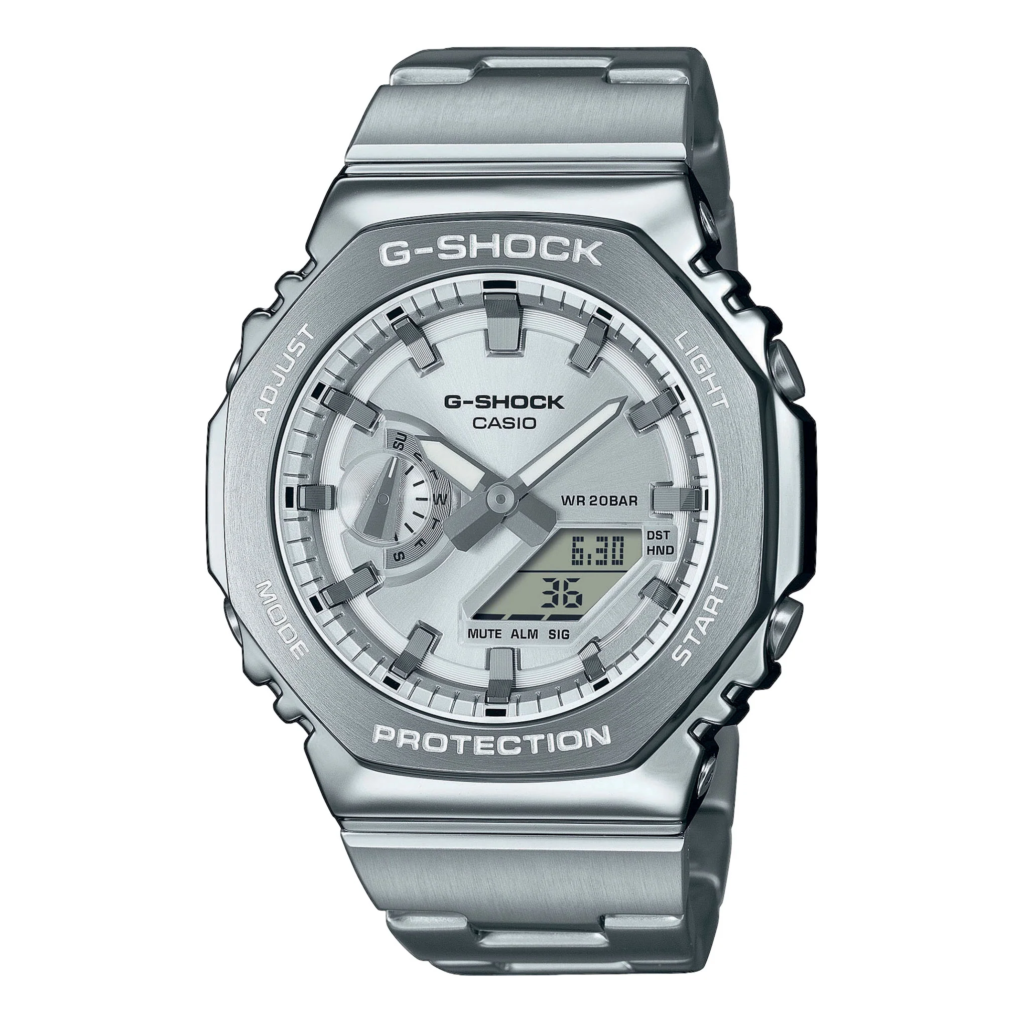 G-SHOCK G-STEEL 49.3mm Silver Dial Stainless Steel Bracelet Watch