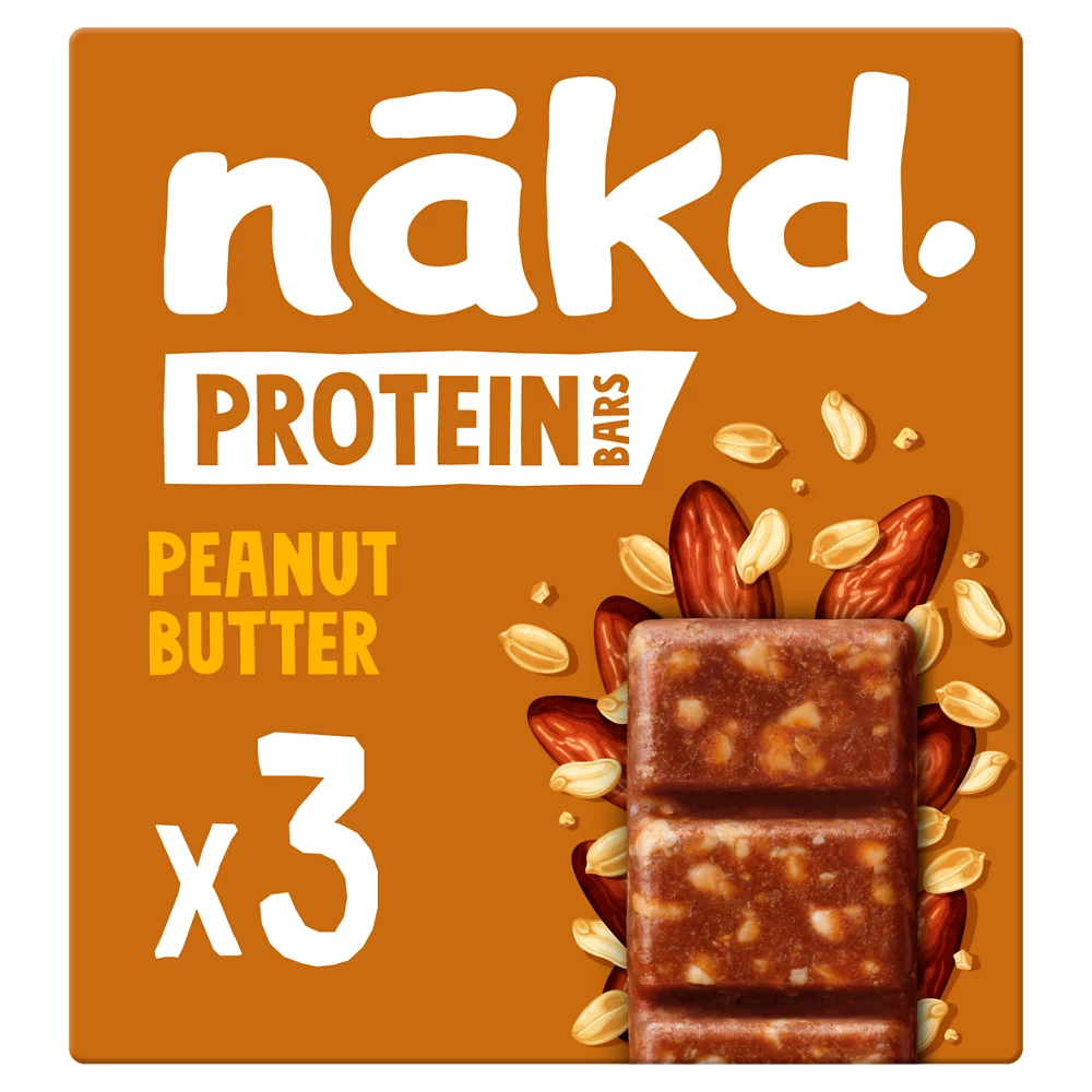 nakd. Protein Peanut Butter Bars 3x45g